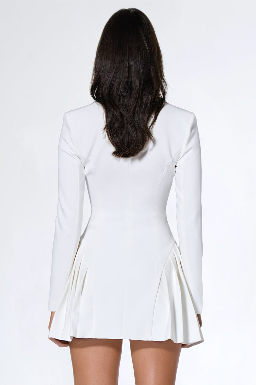 Mini Tailored Blazer Dress - White