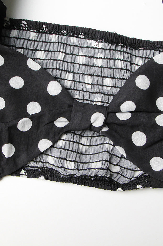 Polka Dot 2-Piece Set - Black