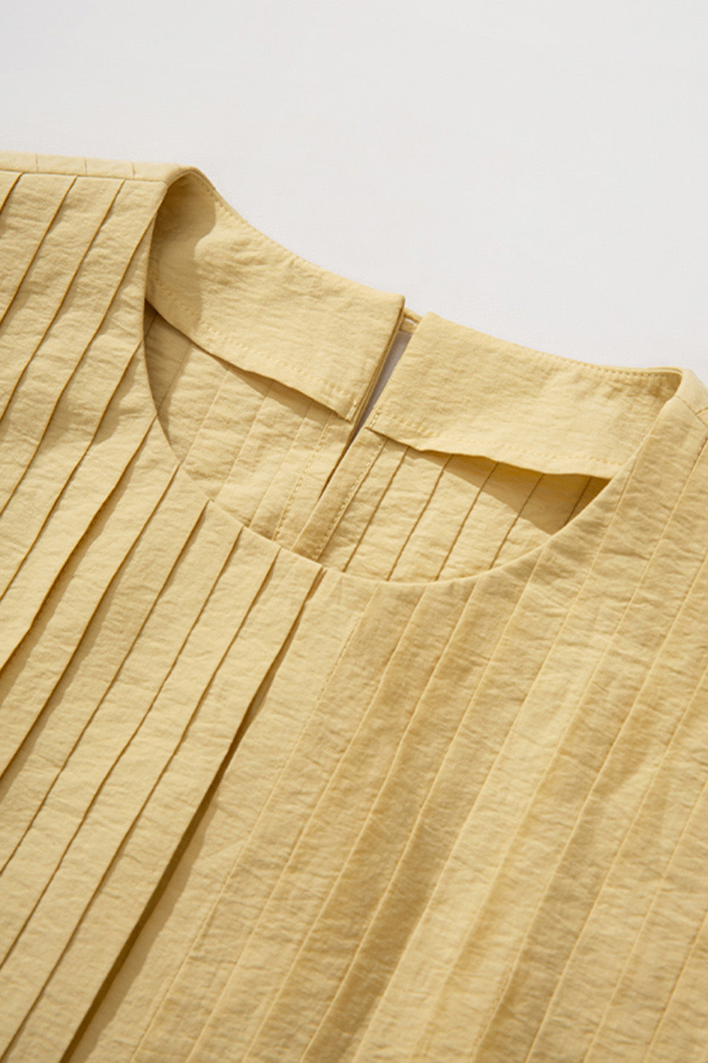 Pleated Top and Skirt Co-Ord Set - Yellow