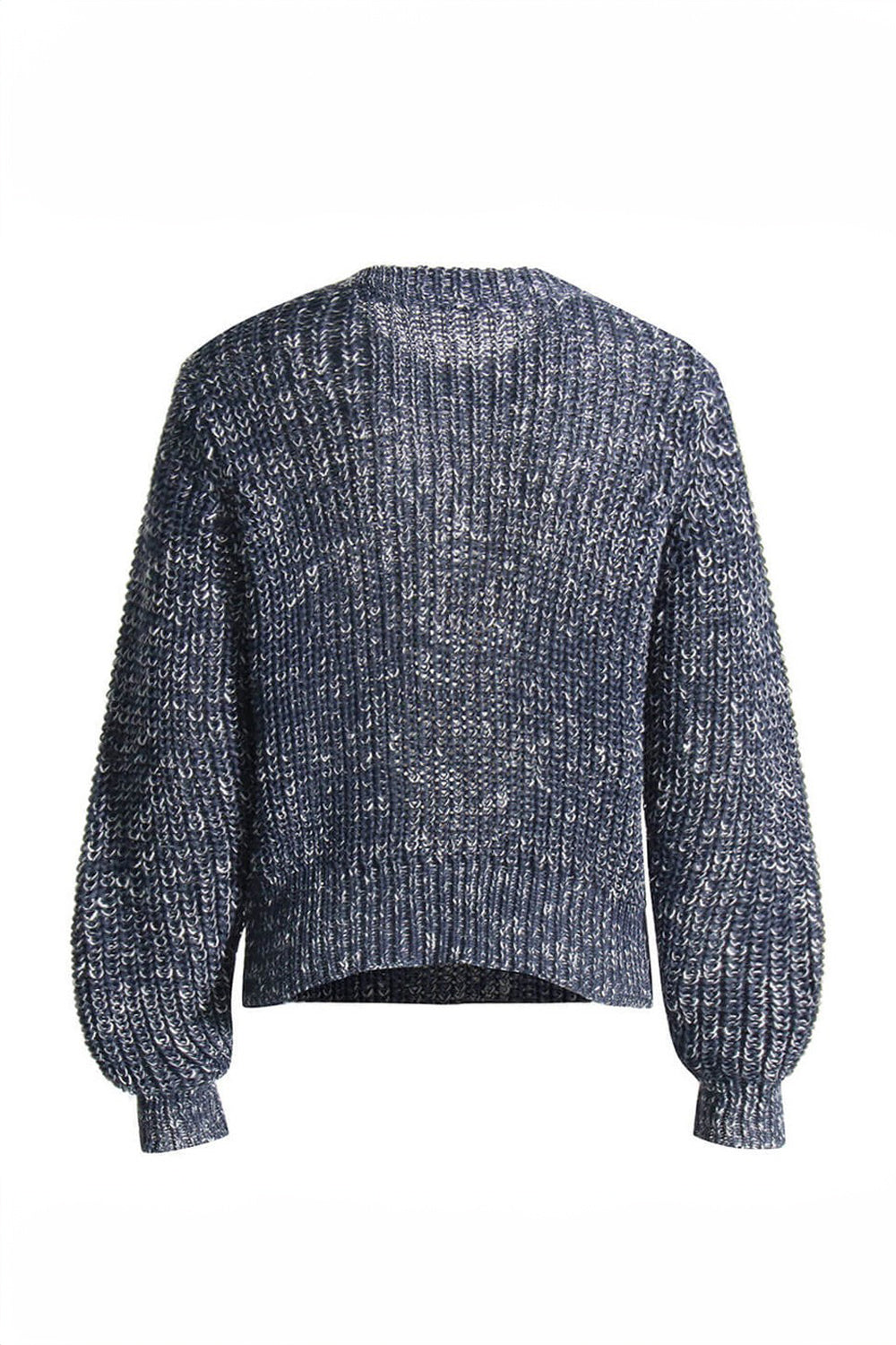 Cropped Sweater with Chain Detail - Gray