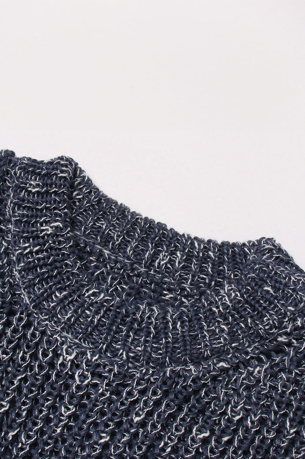 Cropped Sweater with Chain Detail - Gray